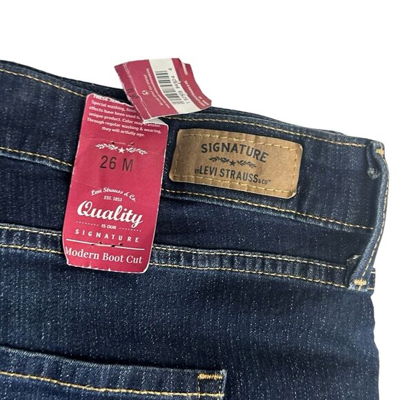 levi's signature modern bootcut simply stretch jeans size 26 M - Picture 2 of 8